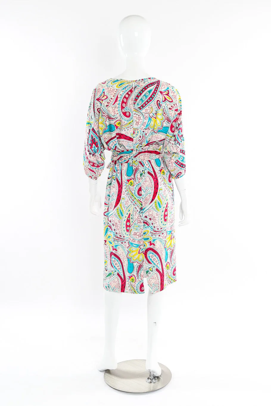 Paisley Silk Blouson Dress