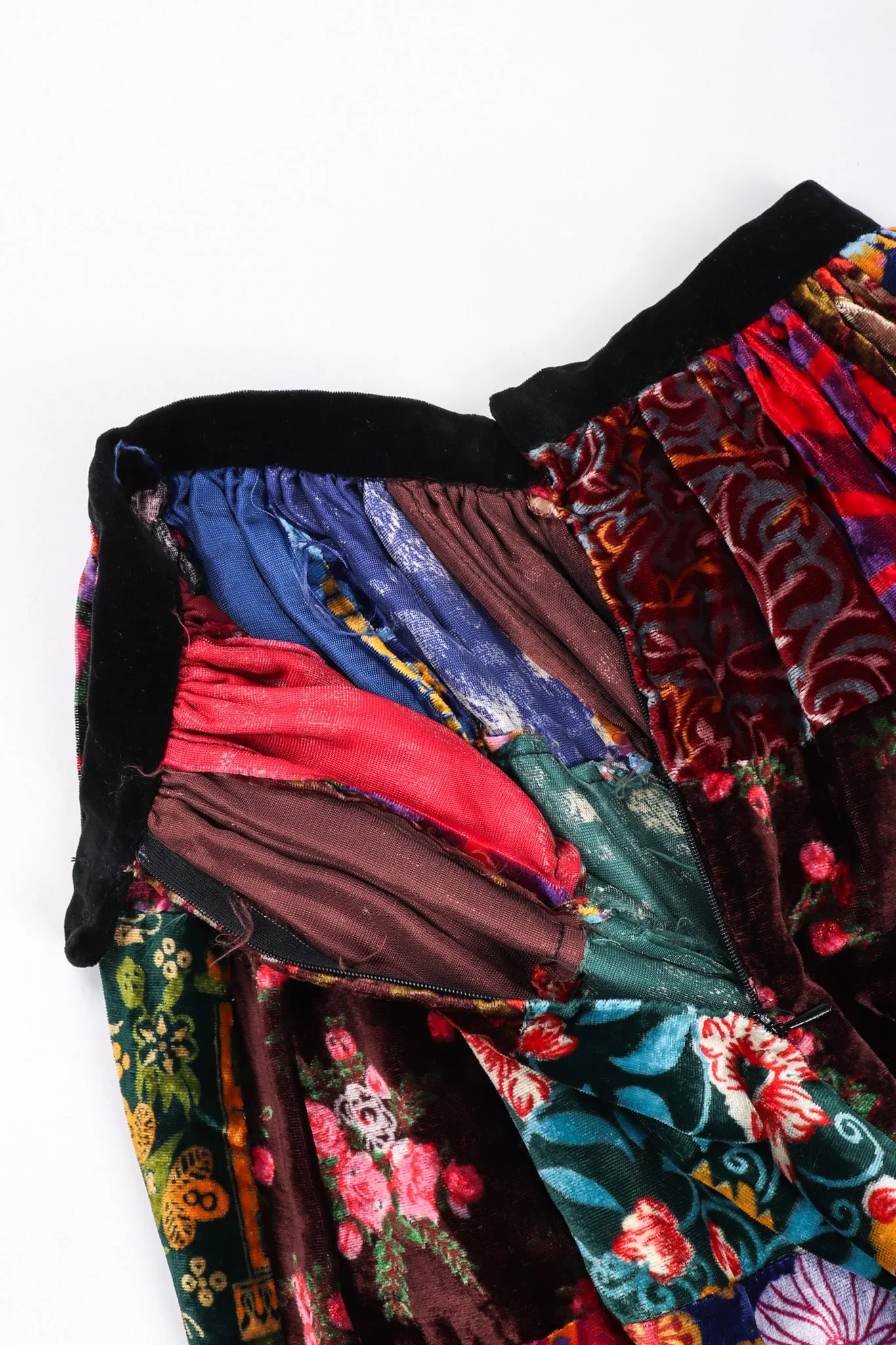 Velvet Patchwork Skirt