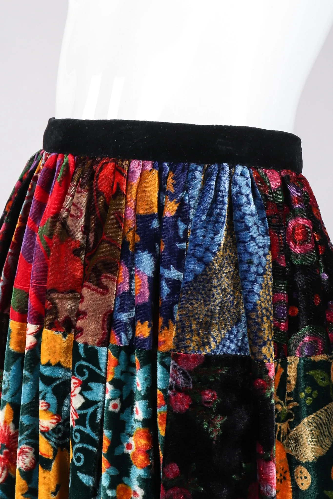 Velvet Patchwork Skirt